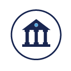 icon representing the courts and justice systems